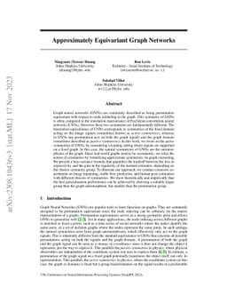 Approximately Equivariant Graph Networks