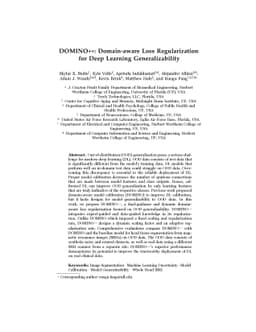 DOMINO++: Domain-aware Loss Regularization for Deep Learning
  Generalizability