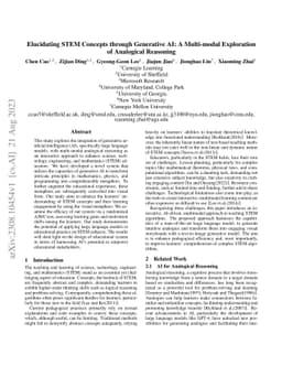 Elucidating STEM Concepts through Generative AI: A Multi-modal
  Exploration of Analogical Reasoning