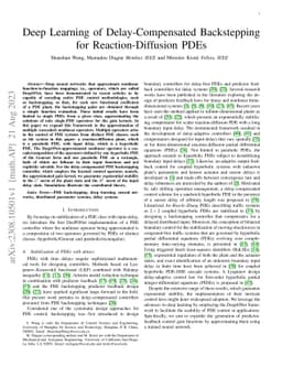 Deep Learning of Delay-Compensated Backstepping for Reaction-Diffusion
  PDEs