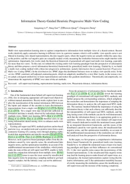 Information Theory-Guided Heuristic Progressive Multi-View Coding