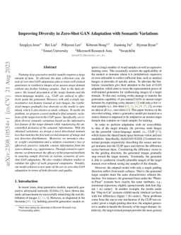 Improving Diversity in Zero-Shot GAN Adaptation with Semantic Variations