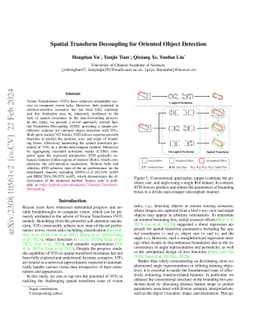 Spatial Transform Decoupling for Oriented Object Detection