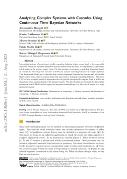 Analyzing Complex Systems with Cascades Using Continuous-Time Bayesian
  Networks