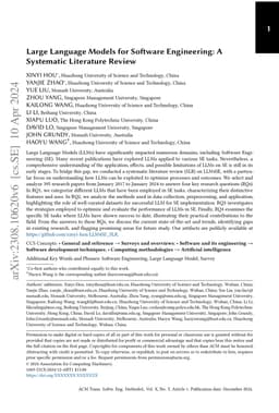Large Language Models for Software Engineering: A Systematic Literature
  Review