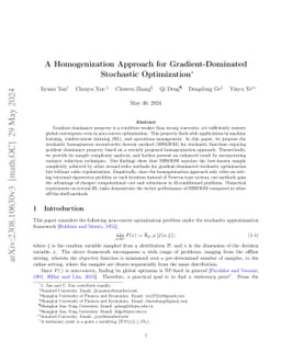 A Homogenization Approach for Gradient-Dominated Stochastic Optimization
