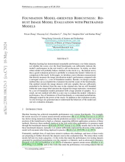Foundation Model-oriented Robustness: Robust Image Model Evaluation with
  Pretrained Models
