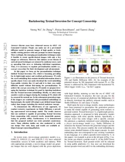 Backdooring Textual Inversion for Concept Censorship