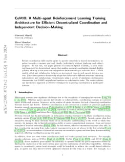 CoMIX: A Multi-agent Reinforcement Learning Training Architecture for
  Efficient Decentralized Coordination and Independent Decision-Making