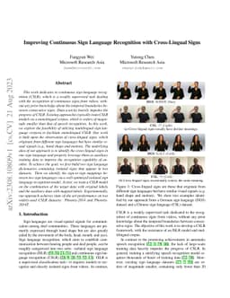 Improving Continuous Sign Language Recognition with Cross-Lingual Signs