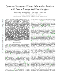 Quantum Symmetric Private Information Retrieval with Secure Storage and
  Eavesdroppers