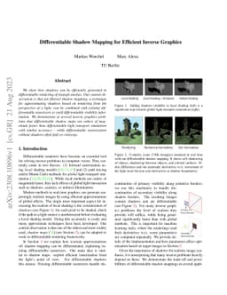 Differentiable Shadow Mapping for Efficient Inverse Graphics