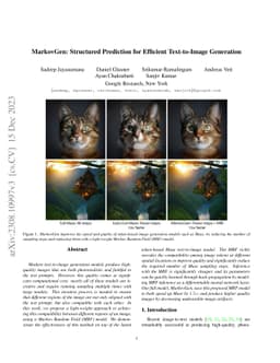 MarkovGen: Structured Prediction for Efficient Text-to-Image Generation