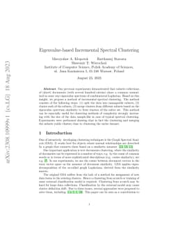 Eigenvalue-based Incremental Spectral Clustering