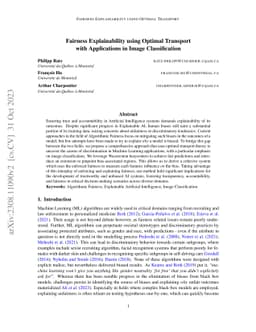 Fairness Explainability using Optimal Transport with Applications in
  Image Classification
