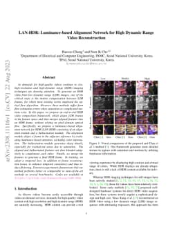 LAN-HDR: Luminance-based Alignment Network for High Dynamic Range Video
  Reconstruction