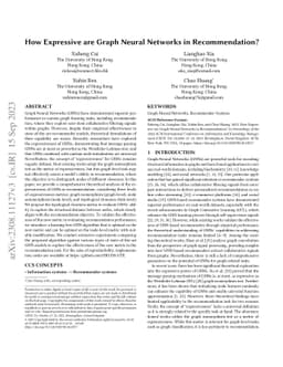 How Expressive are Graph Neural Networks in Recommendation?