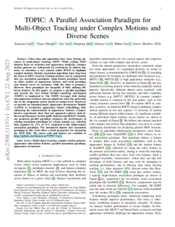 TOPIC: A Parallel Association Paradigm for Multi-Object Tracking under Complex Motions and Diverse Scenes