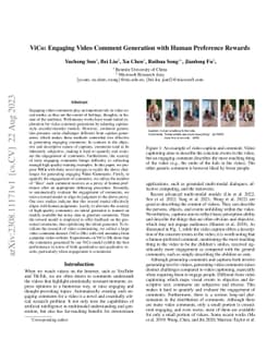 ViCo: Engaging Video Comment Generation with Human Preference Rewards
