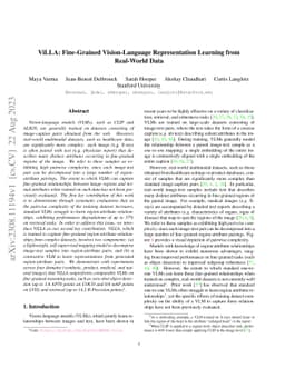 ViLLA: Fine-Grained Vision-Language Representation Learning from
  Real-World Data
