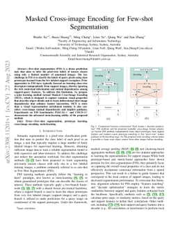 Masked Cross-image Encoding for Few-shot Segmentation