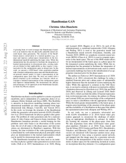 Hamiltonian GAN