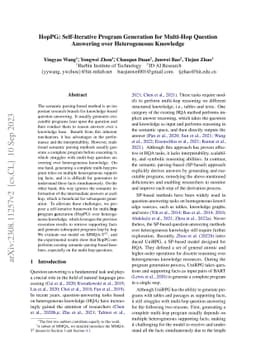 HopPG: Self-Iterative Program Generation for Multi-Hop Question
  Answering over Heterogeneous Knowledge