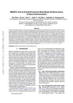 MMAPS: End-to-End Multi-Grained Multi-Modal Attribute-Aware Product
  Summarization