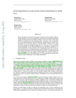 Convergence guarantee for consistency models