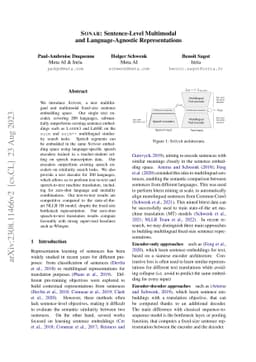 SONAR: Sentence-Level Multimodal and Language-Agnostic Representations