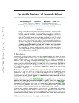 Opening the Vocabulary of Egocentric Actions