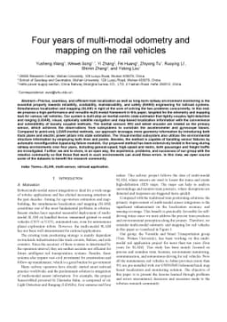 Four years of multi-modal odometry and mapping on the rail vehicles