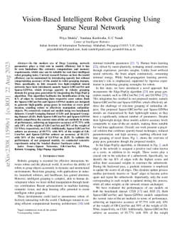 Vision-Based Intelligent Robot Grasping Using Sparse Neural Network