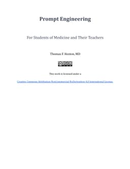 Prompt Engineering For Students of Medicine and Their Teachers