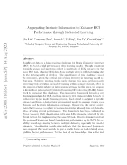 Aggregating Intrinsic Information to Enhance BCI Performance through
  Federated Learning