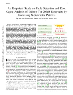 An Empirical Study on Fault Detection and Root Cause Analysis of Indium
  Tin Oxide Electrodes by Processing S-parameter Patterns