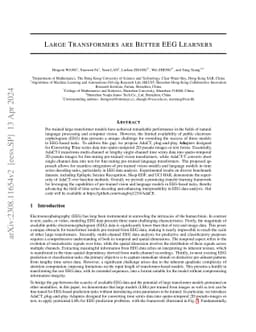 Large Transformers are Better EEG Learners