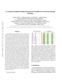 An Analysis of Initial Training Strategies for Exemplar-Free
  Class-Incremental Learning