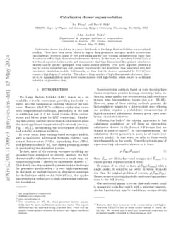 Calorimeter shower superresolution