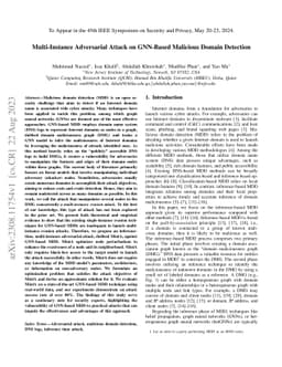 Multi-Instance Adversarial Attack on GNN-Based Malicious Domain
  Detection