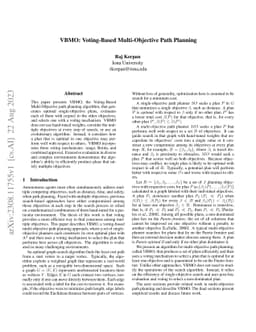 VBMO: Voting-Based Multi-Objective Path Planning