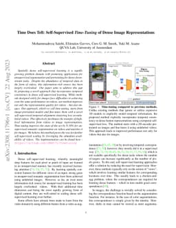 Time Does Tell: Self-Supervised Time-Tuning of Dense Image
  Representations