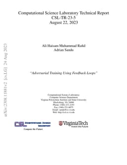 Adversarial Training Using Feedback Loops