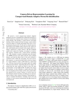 Camera-Driven Representation Learning for Unsupervised Domain Adaptive
  Person Re-identification