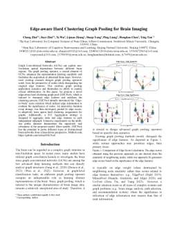 Edge-aware Hard Clustering Graph Pooling for Brain Imaging