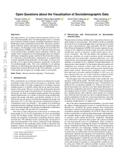 Open Questions about the Visualization of Sociodemographic Data