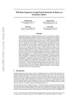 Will More Expressive Graph Neural Networks do Better on Generative
  Tasks?
