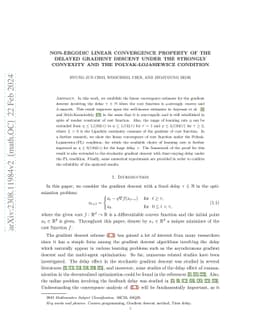 Non-ergodic linear convergence property of the delayed gradient descent
  under the strongly convexity and the Polyak-Łojasiewicz condition