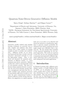 Quantum-Noise-Driven Generative Diffusion Models