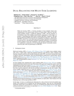 Dual-Balancing for Multi-Task Learning